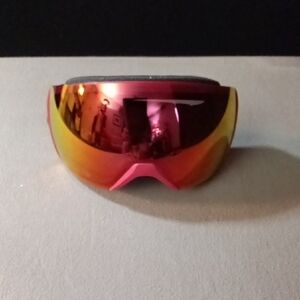 Red and Orange Ski Goggles